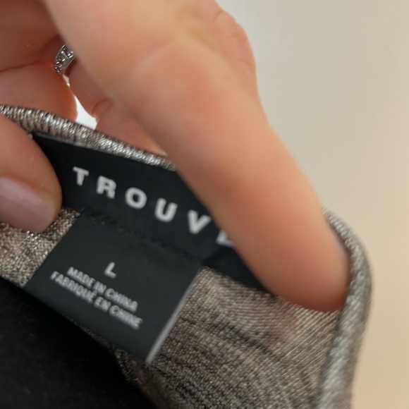 NWT Trouvé Metallic Wrap Top Large - Picture 6 of 9